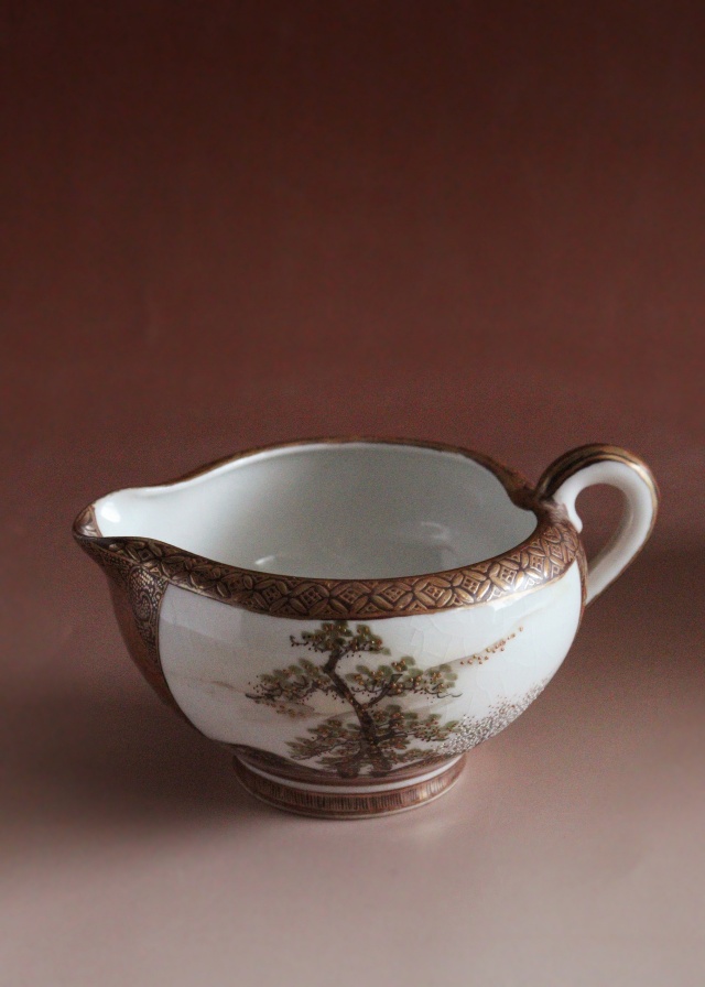 九谷煎茶セット　急須　湯冷まし　煎茶茶碗3客セット　煎茶道具　小鉢　向付　色絵　和食器