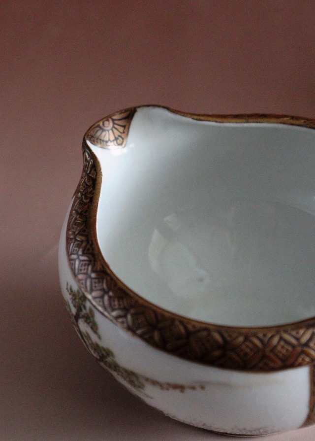 九谷煎茶セット　急須　湯冷まし　煎茶茶碗3客セット　煎茶道具　小鉢　向付　色絵　和食器