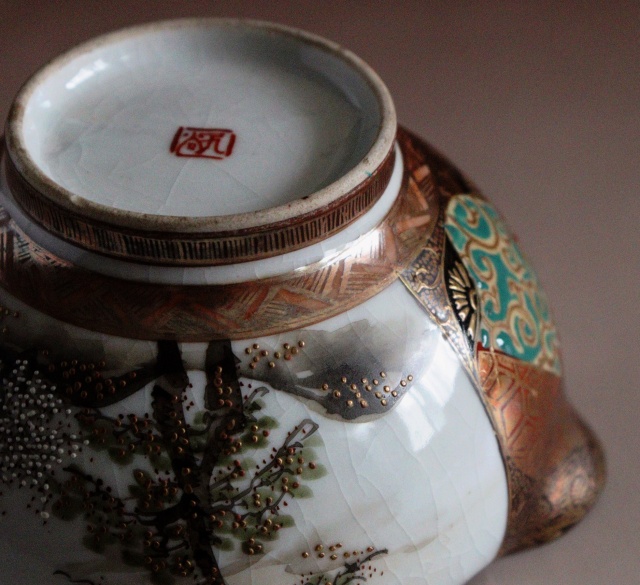 九谷煎茶セット　急須　湯冷まし　煎茶茶碗3客セット　煎茶道具　小鉢　向付　色絵　和食器