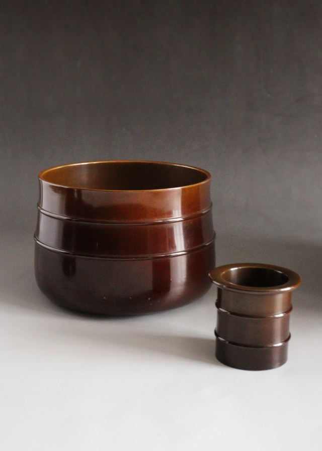 唐銅皆具　金森紹栄作　茶道具　皆具　水指