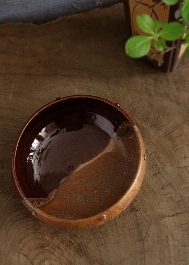 茶道具 松古窯佐久間勝山作 高取擂座灰器 茶会 作家物 共
