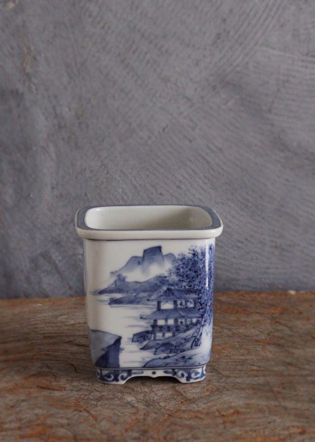 九谷 大日本 箱付き 盆栽鉢 九谷 大日本 箱付き 盆栽鉢 九谷 大日本 箱