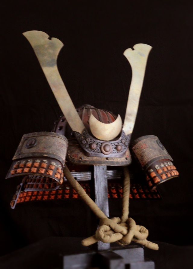 兜一式 等身大甲冑 色々威 大鎧 面頬 前立て 鎧兜 甲冑 武具 具足 武士  時代兜 将軍 　侘寂　samurai
