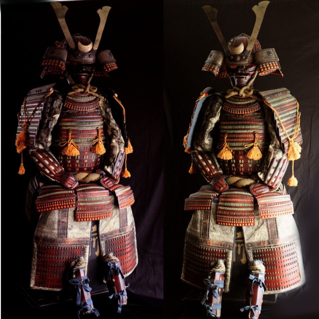 兜一式 等身大甲冑 色々威 大鎧 面頬 前立て 鎧兜 甲冑 武具 具足 武士  時代兜 将軍 　侘寂　samurai