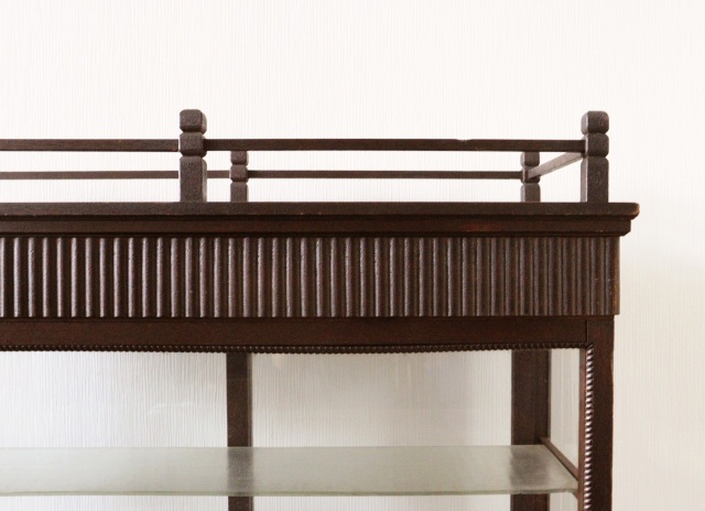 レトロガラスケース　ショーケース　コレクションケース　両面タイプ　ガラスケース　