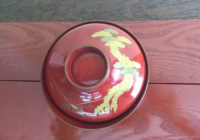 Antique Sam's Collection朱漆塗松金蒔絵碗五客組