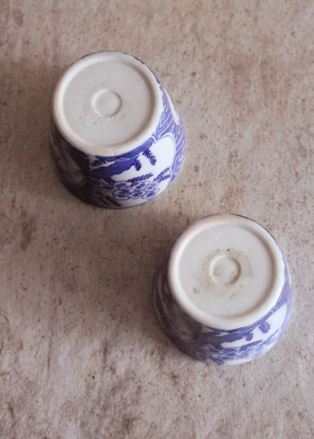 染付印判蕎麦猪口　伊万里　ソバ猪口　2客