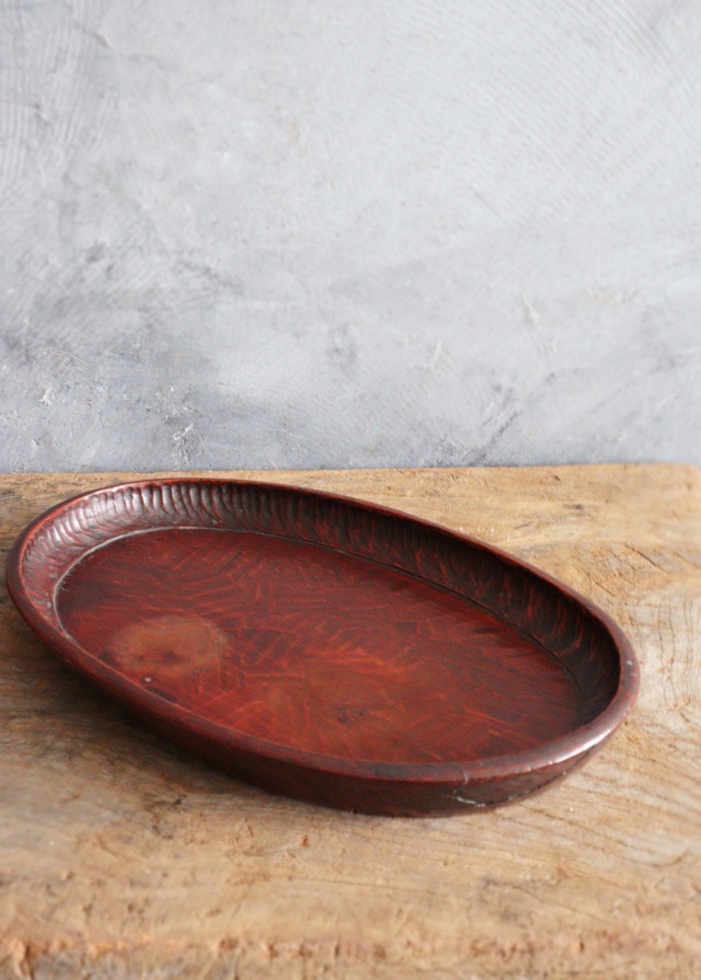 讃岐盆　讃岐彫　楕円　お盆　　煎茶盆　手仕事　民藝　盆