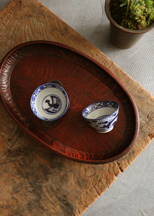 讃岐盆　讃岐彫　楕円　お盆　　煎茶盆　手仕事　民藝　盆