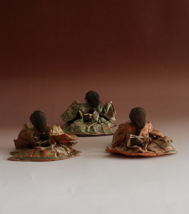 有職雛三人官女 江戸雛 骨董 ひな祭り 桃の節句 日本人形 日本人形