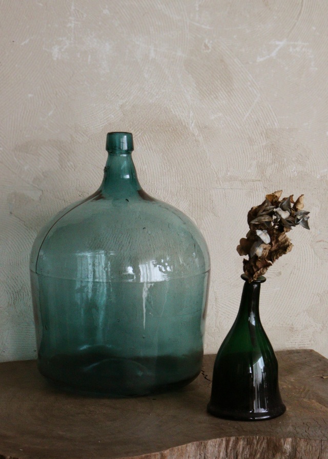 デミジョンボトル　古いガラス大瓶　大瓶　古道具　ガラスボトル　フラワーベース　インテリア　ヴィンテージ