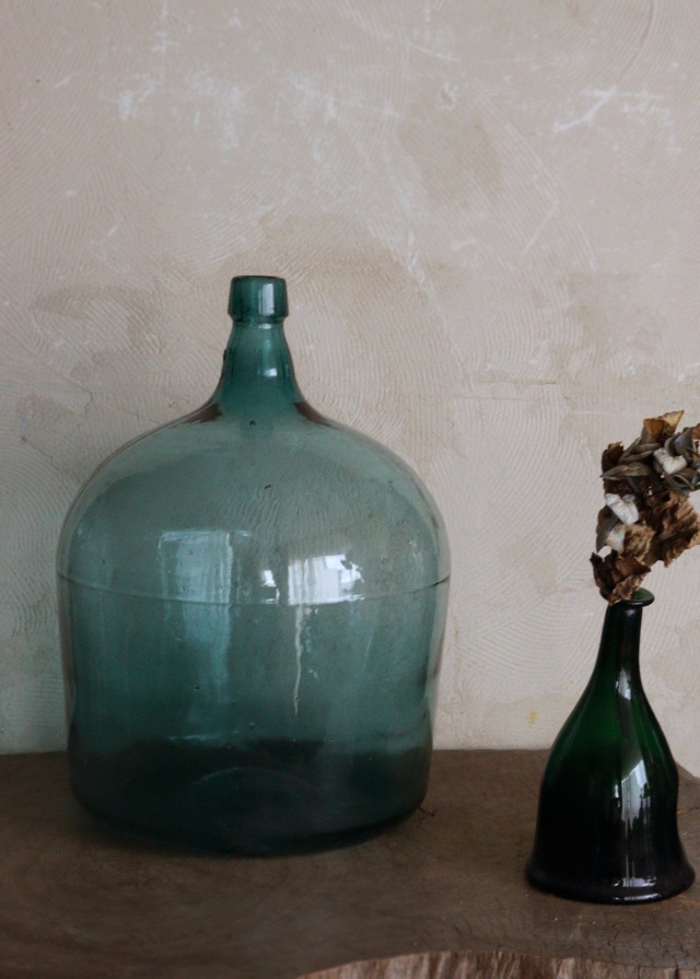 デミジョンボトル　古いガラス大瓶　大瓶　古道具　ガラスボトル　フラワーベース　インテリア　ヴィンテージ