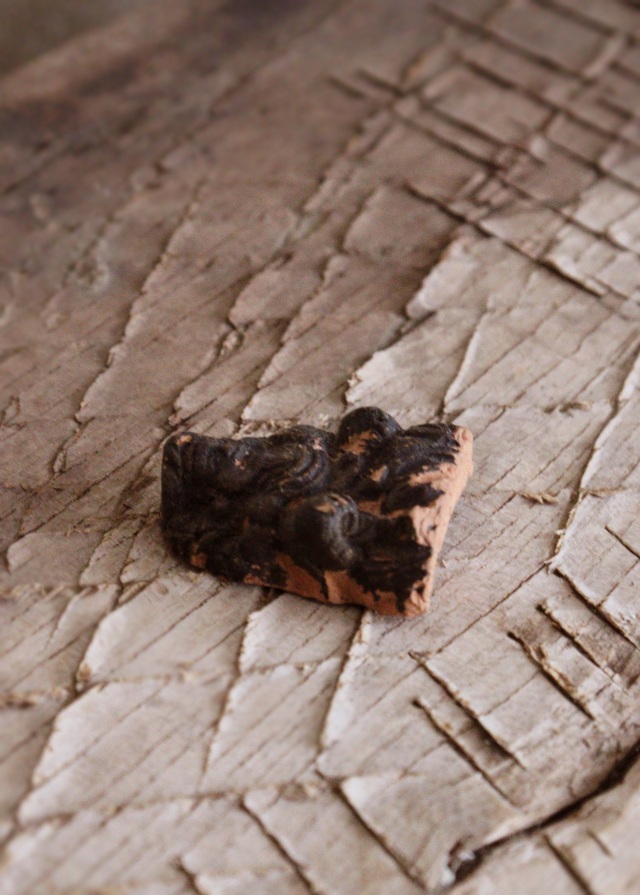 豆仏　小さな恵比寿像　陶器　　陶板　福神様　