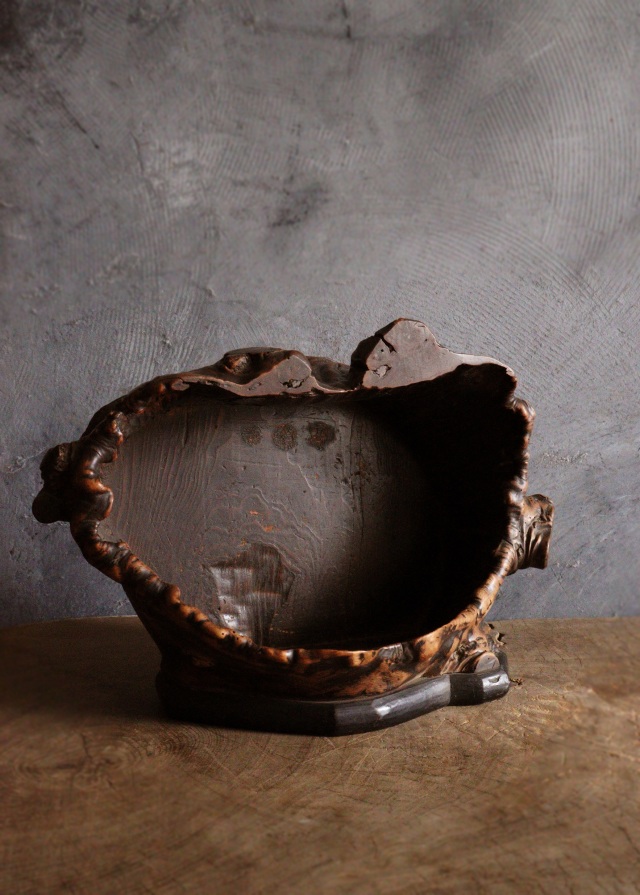 木の瘤厨子入り恵比寿大黒像　木彫　民藝　厨子　木彫仏