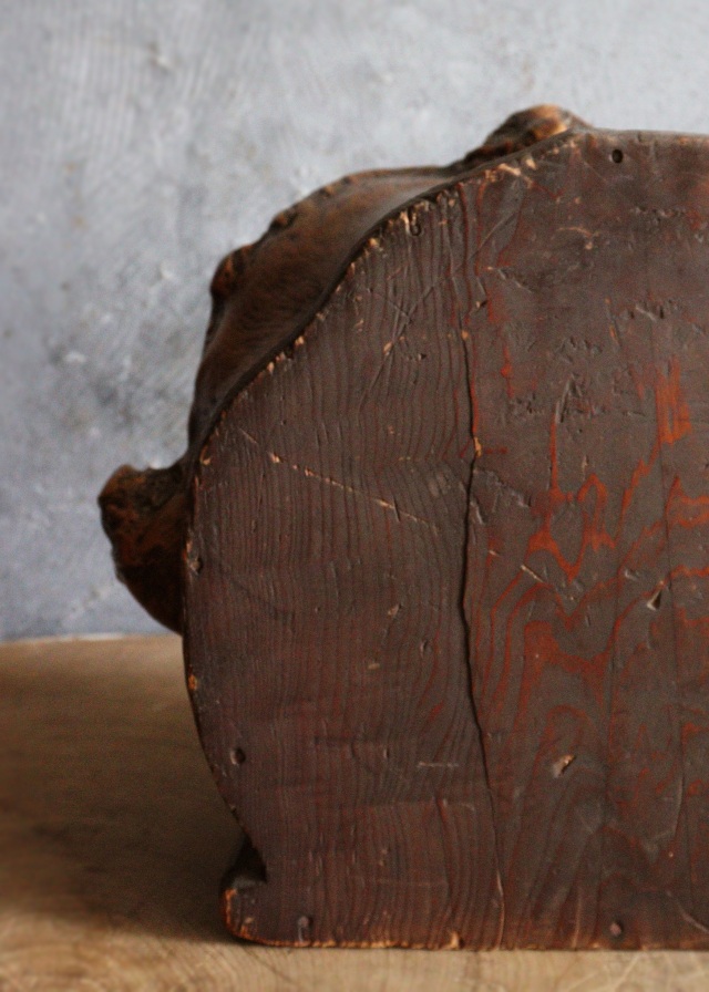 木の瘤厨子入り恵比寿大黒像　木彫　民藝　厨子　木彫仏