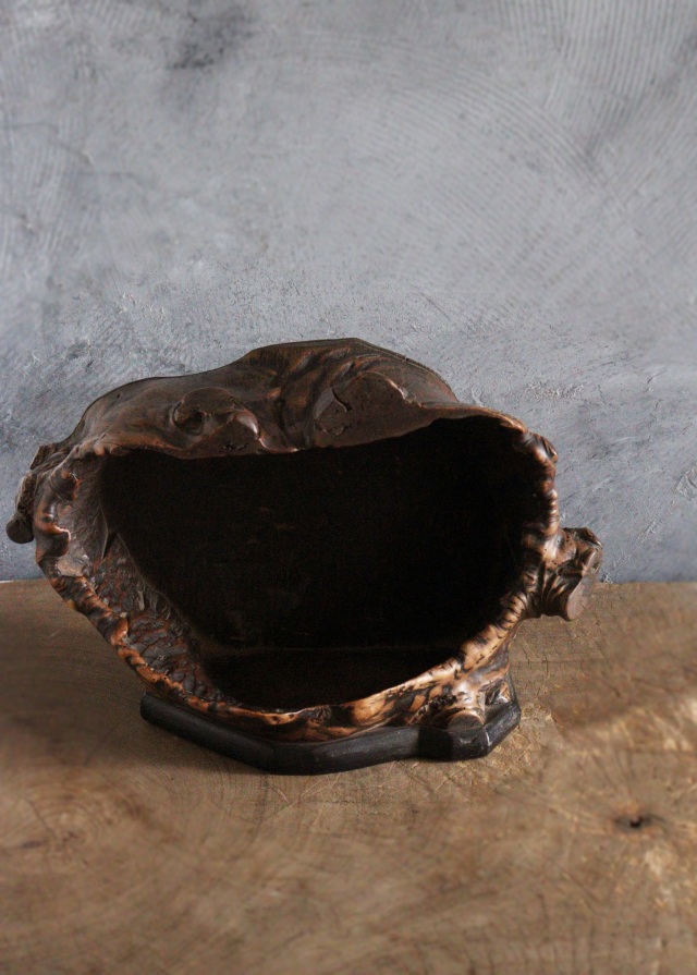 木の瘤厨子入り恵比寿大黒像　木彫　民藝　厨子　木彫仏