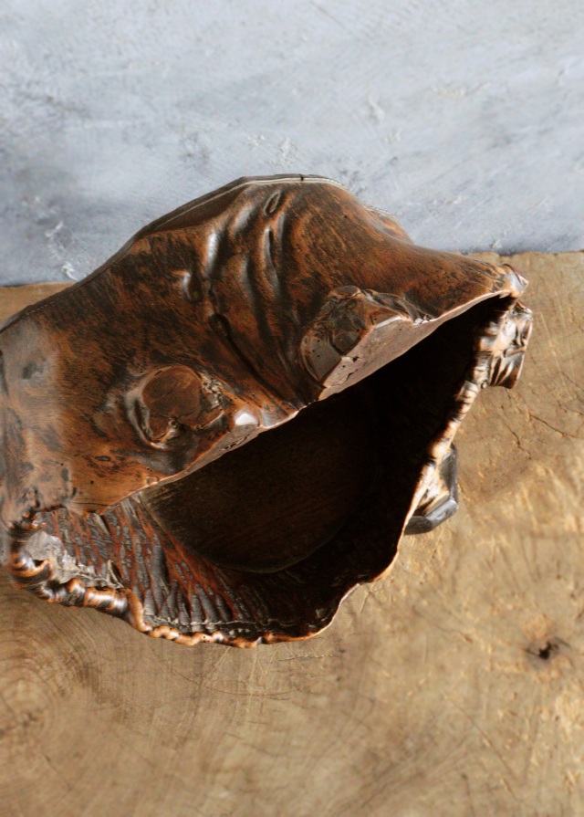 木の瘤厨子入り恵比寿大黒像　木彫　民藝　厨子　木彫仏