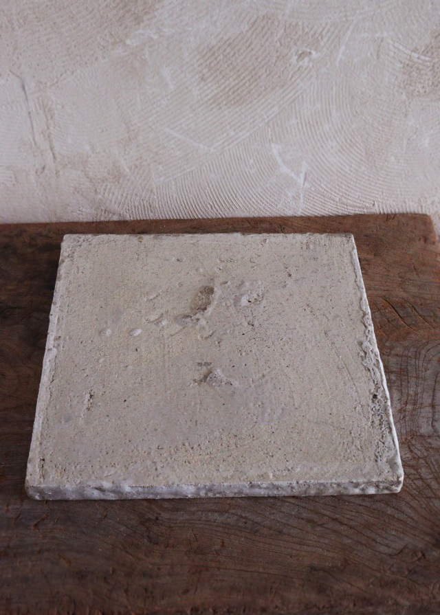 志野焼敷板　陶板　敷板　花台　みたて　茶道具