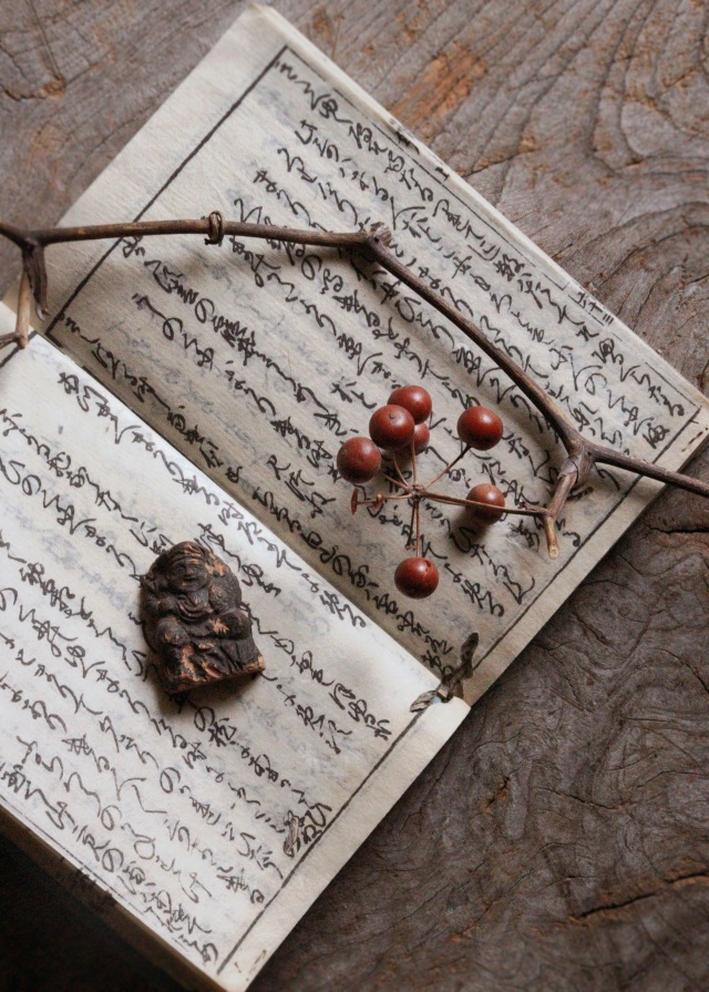 豆仏　小さな恵比寿像　陶器　　陶板　福神様　