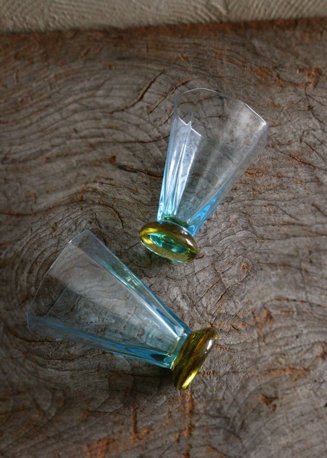 ベネチアングラス　2客セット　モダン　アート　　　