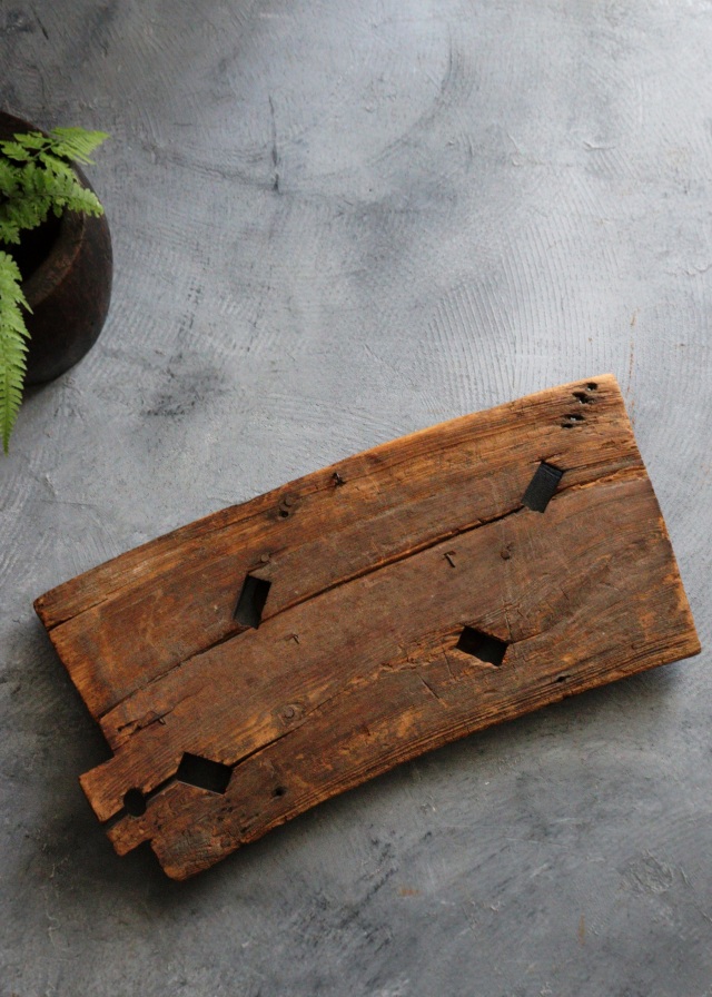 船板古材　翁　奈良一刀彫　古道具　骨董　古美術　アンティーク　侘び寂