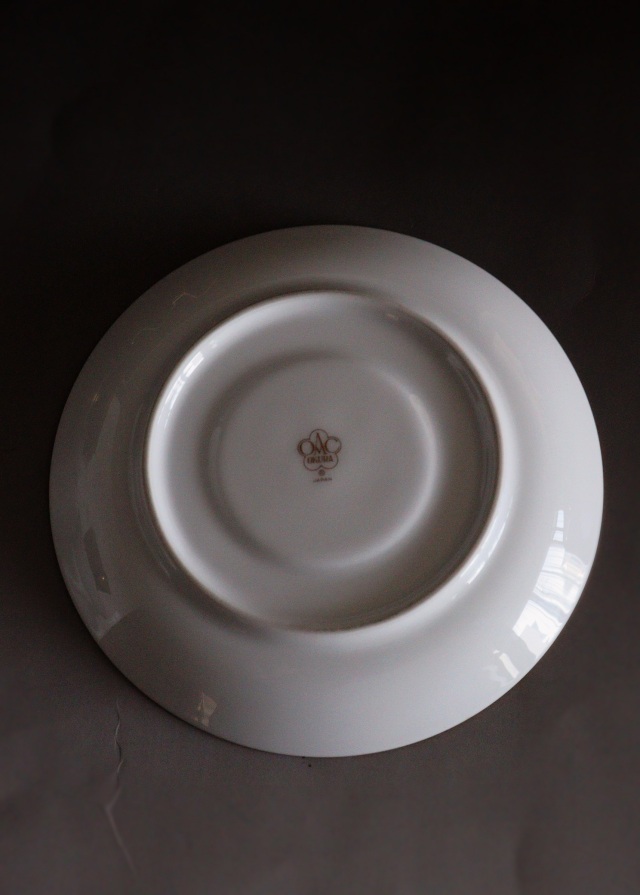 大倉陶園　黒蒔金彩レース　カップ&ソーサー　1客