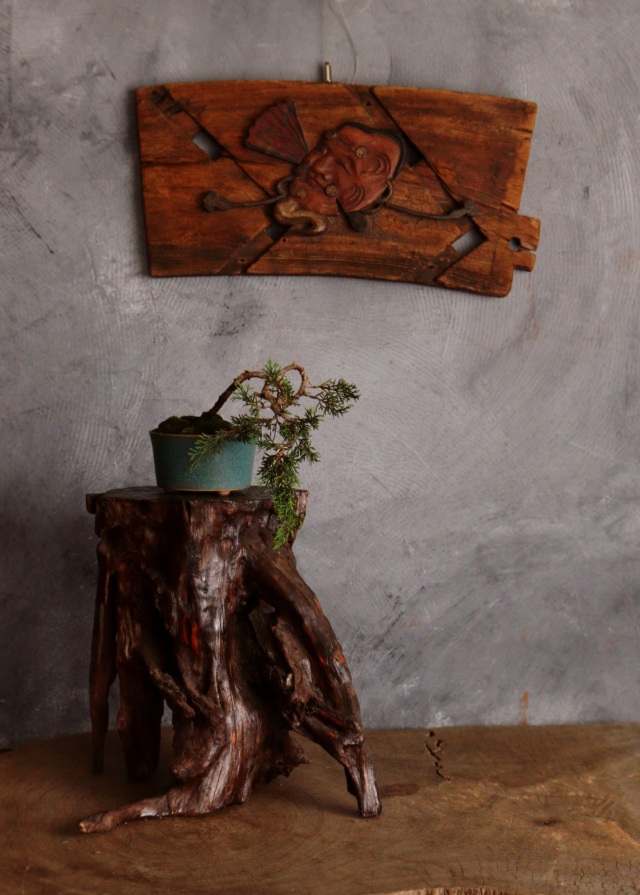 古木花台　珪化木　花台　根瘤　古玩　古材　盆栽台　飾り台　