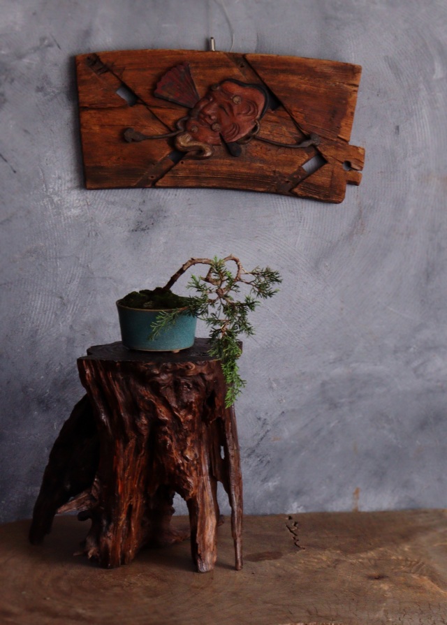 古木花台　珪化木　花台　根瘤　古玩　古材　盆栽台　飾り台　