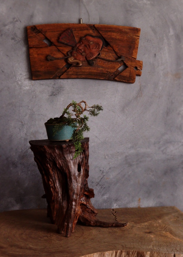 古木花台　珪化木　花台　根瘤　古玩　古材　盆栽台　飾り台　