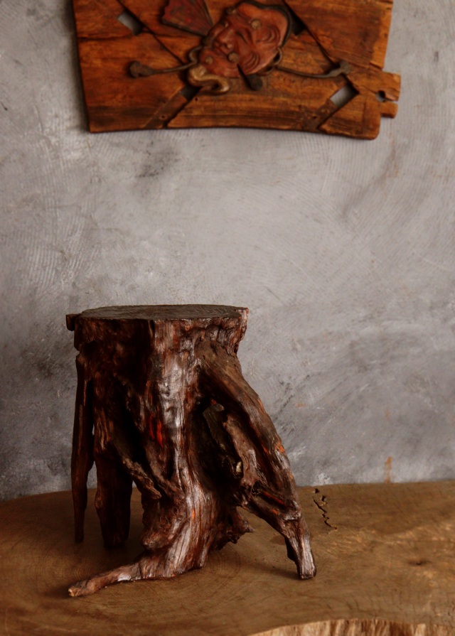 古木花台　珪化木　花台　根瘤　古玩　古材　盆栽台　飾り台　