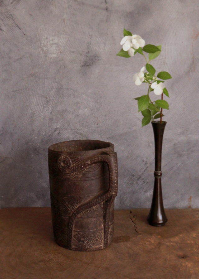 アンティーク　ウッドジャグ　大きなジャグ