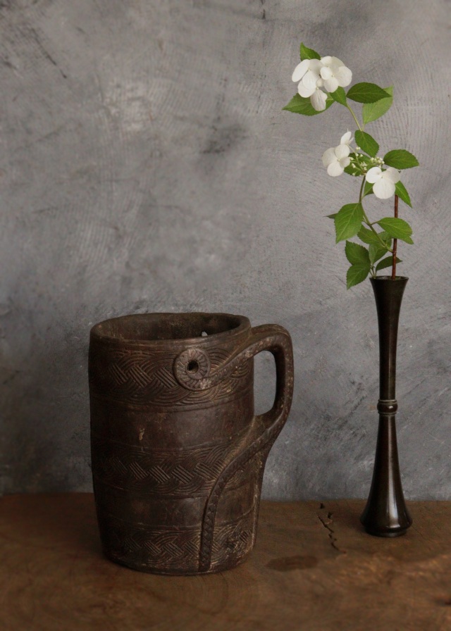 アンティーク　ウッドジャグ　大きなジャグ