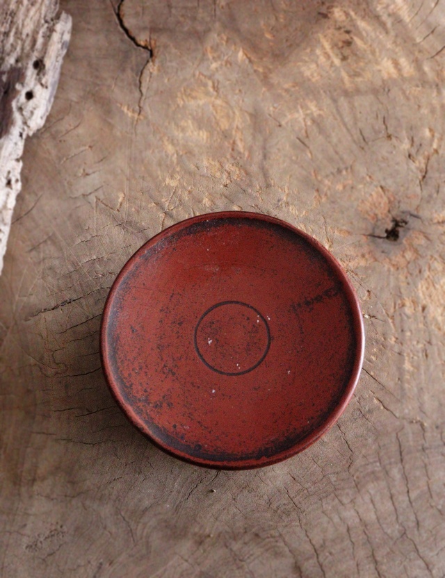 李朝　木台　祭器　高坏　菓子皿  木台 二個セット　直径108ｍｍと107ｍｍ