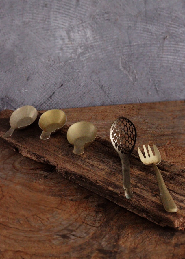 散蓮華　レンゲ　茶則　スプーン　茶合　茶量　道具　古道具　ホーク　匙　