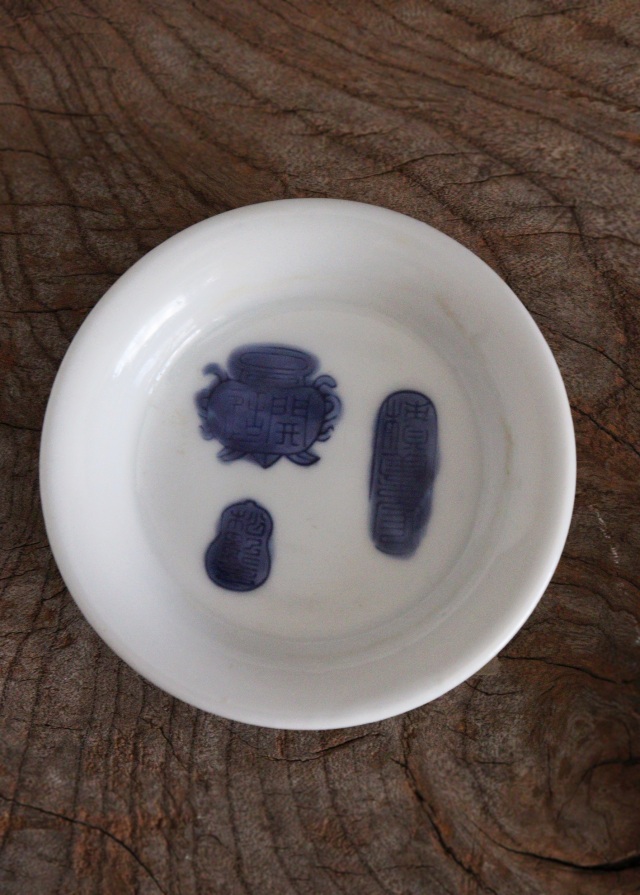 豆皿三枚組　蛸唐草　印判皿　小皿　和食器　和骨董　箸置き　茶托　取皿
