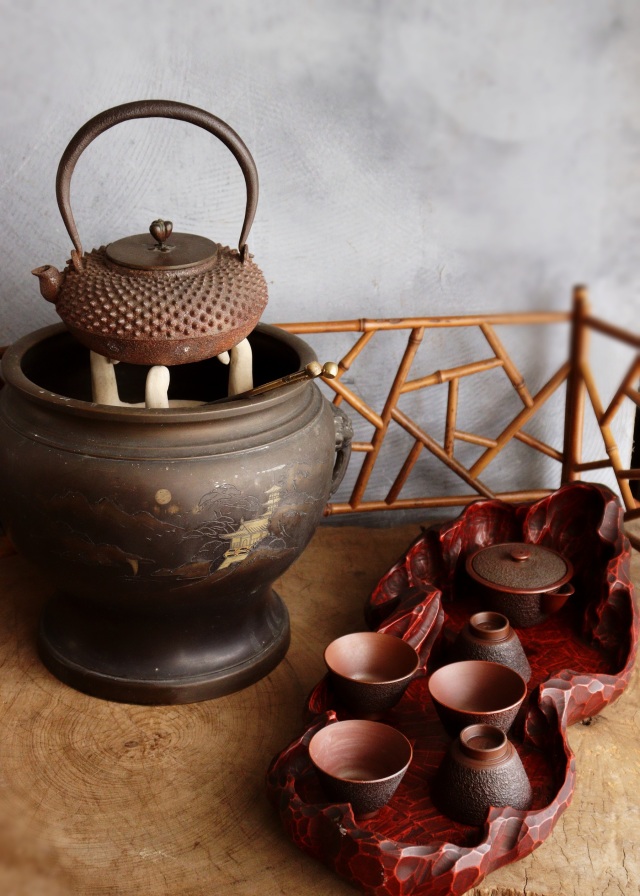 再生インテリア／アンティーク火鉢 アンティーク火鉢の手あぶり火鉢スタートセット（タイプ：TH-52