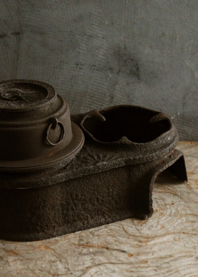 デザイン綺麗な銅壷 長火鉢 火鉢道具 鉄Antique Sam's Collection