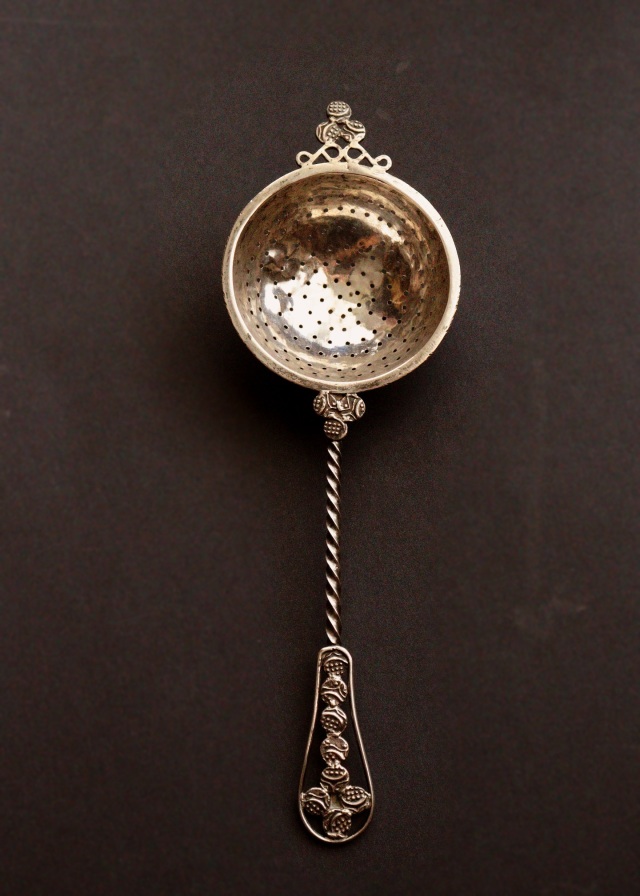 ティーストレーナー　アンティーク　Silver Plated　銀メッキ
