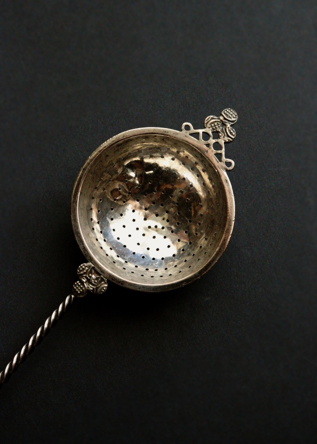 ティーストレーナー　アンティーク　Silver Plated　銀メッキ