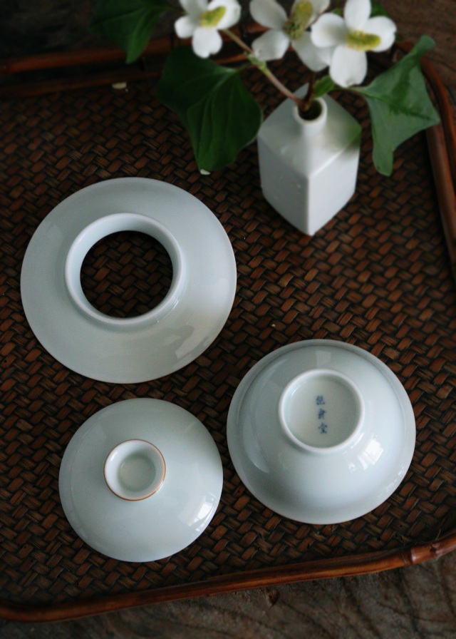 景徳鎮白磁茶壷　 抱翁堂 白磁急須　影青　ガイワン　蓋碗　茶器3客　中国茶　煎茶器　急須　茶注　茶壷　白磁器