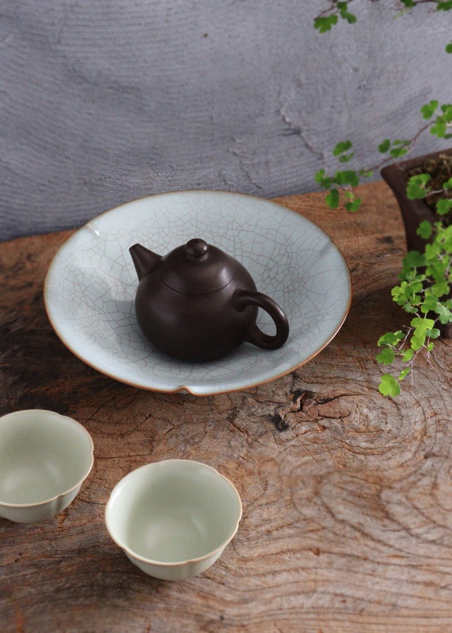 青甕　輪花鉢　草薙洋二郎作　鉢　青磁釉　茶盤　菓子器