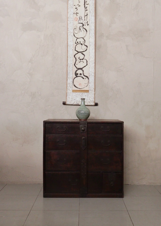 棒箪笥　和骨董　引き出し箪笥　和箪笥　古家具　古民具　看板　送料込み