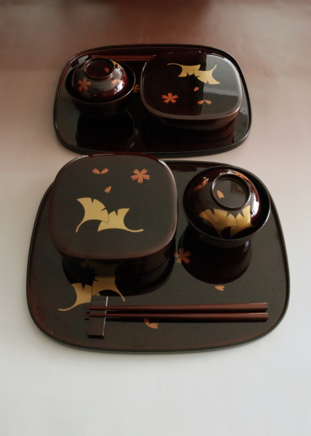 輪島塗おもてなし膳セット 2セット 懐石膳 懐石セット 会席 お膳 お重 椀 箸 箸置き 一人膳 お弁当