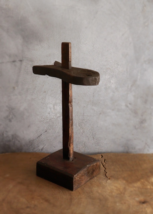 アンティーク燭台　李朝　韓国アンティーク　朝鮮美術　木製