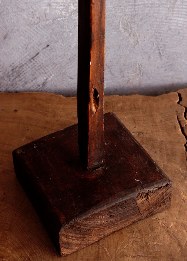 アンティーク燭台　李朝　韓国アンティーク　朝鮮美術　木製