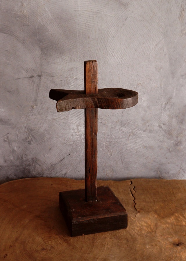 アンティーク燭台　李朝　韓国アンティーク　朝鮮美術　木製