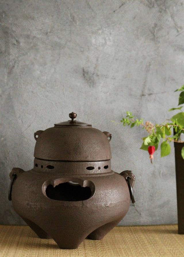 鬼面風炉　茶道具　美品　風炉釜　風炉　