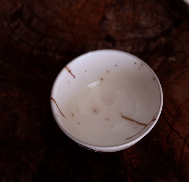 色絵万古焼煎茶茶碗客 酒器 金継 金直し 茶器 煎茶 中国茶 ぐいのみ 盃