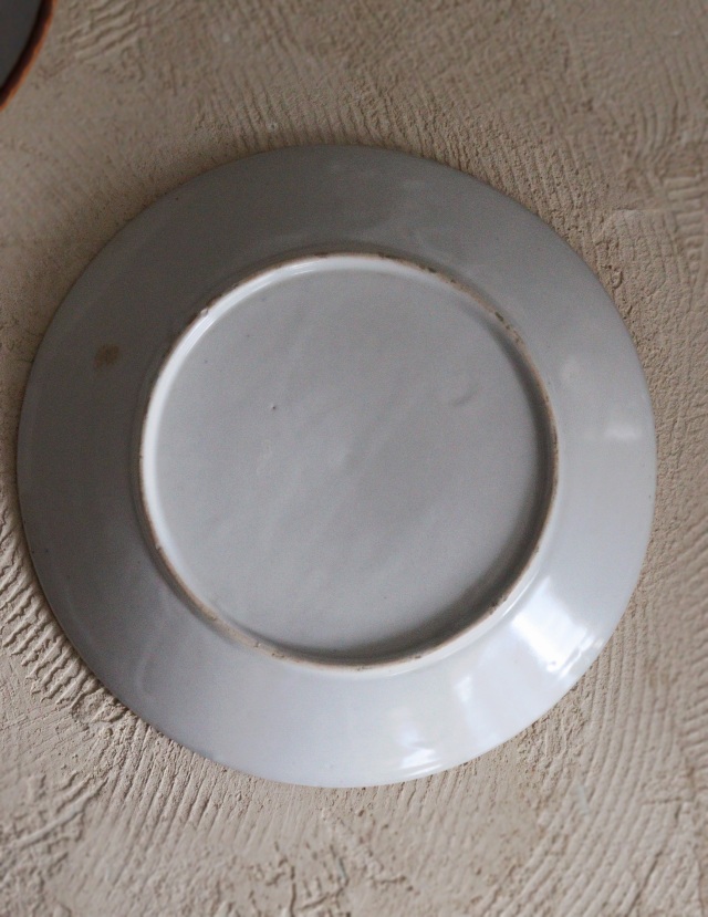 印判染付皿　松竹梅　24.5ｃｍ　イゲ皿　大皿　オードブル皿　飾り皿