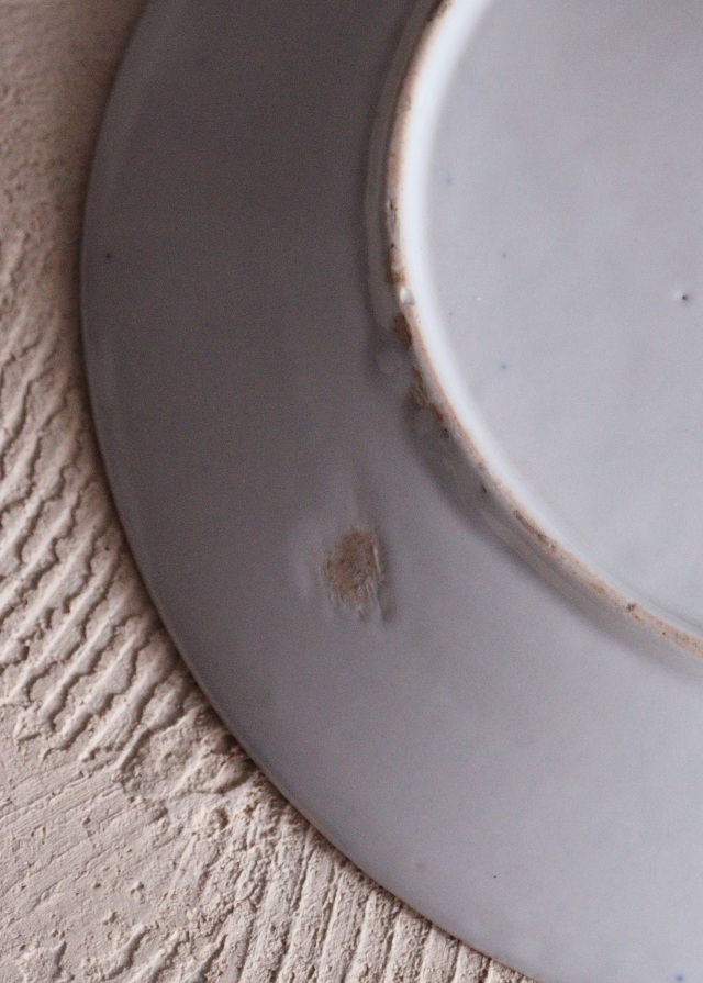 印判染付皿　松竹梅　24.5ｃｍ　イゲ皿　大皿　オードブル皿　飾り皿